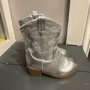 Silver Cowboy Boots for Kids